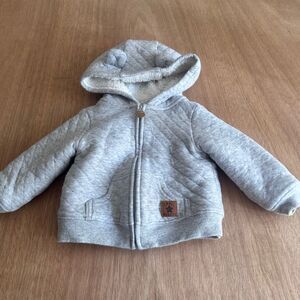 Simple Joys by Carter's Baby 12M Sherpa Lined Quilted Hoodie Gray
